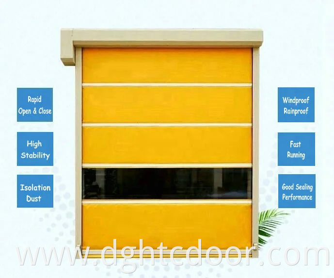 Remote Control Industrial Roll up Gate Industrial Automatic High Speed PVC Rolling Shutter Doors